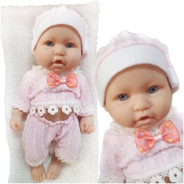 LALKA BOBAS CHŁOPIEC LALECZKA GUMOWA BABY KOCYK UBRANKO PREZENT
