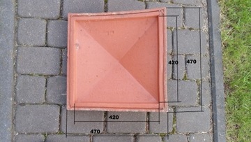 кровля керамическая 49х49 см, шатровая кирпично-красная