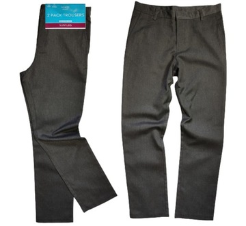 GEORGE szare SPODNIE wizytowe SLIM LEG r 134-140