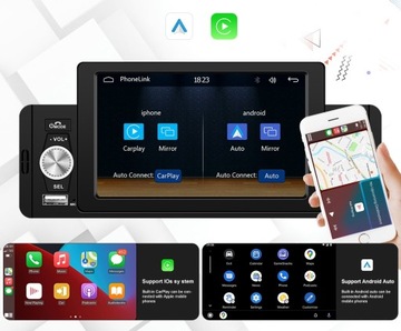 АВТОМОБИЛЬНОЕ РАДИО 1 DIN USB СЕНСОРНЫЙ ANDROID AUTO CARPLAY MIRROR LINK