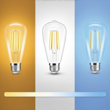 Лампа CCT Amber ST64 ZigBee GL HUE TUYA мощностью 7 Вт