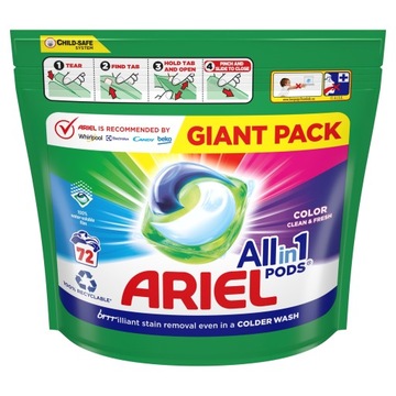 Kapsułki do prania kolorów Ariel Pods All-in-1 72 szt Color