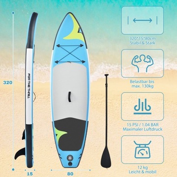 Nadmuchiwane Zestaw do deski SUP surfingowej 320cm