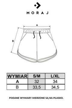 Krótkie Spodenki Damskie W Panterkę SZORTY z Gumką Wiązane MORAJ S/M