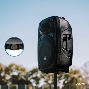 Порт динамика для активной вечеринки 15 дюймов, 1000 Вт, 2 микрофона, УВЧ-батарея