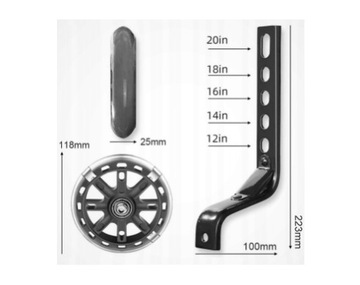 СВЕТОДИОДНЫЕ БОКОВЫЕ КОЛЕСА ДЛЯ ВЕЛОСИПЕДА ДЕТСКИЕ ЛЕГКИЕ ОПОРНЫЕ КОЛЕСА 12–20 ДЮЙМОВ