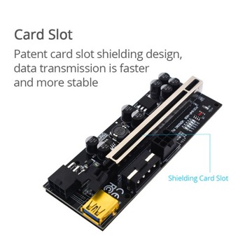 Адаптер карты расширения USB 1/2/3 PCI-E от 1x до 6x