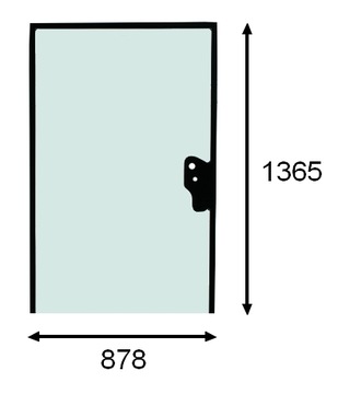 Szyba tylna Cat 422F 428F 432F 434F 444F SITODRUK