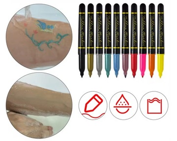 Татуировки для детей Моющиеся шаблоны тату для детей + 10 фломастеров