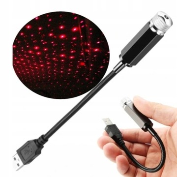 PROJEKTOR DO AUTA SAMOCHODU WNĘTRZA LASER USB
