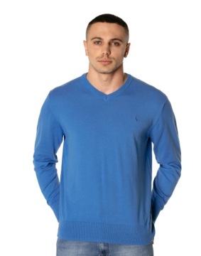 Cienki Sweterek Sweter Męski w Serek S1S YTFC4 XXL