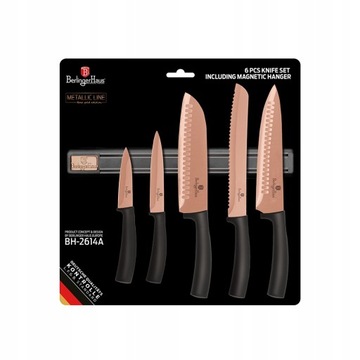 Ножи с полоской Berlinger Haus Rosegold 6EL.BH-2614