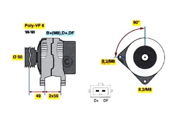 ГЕНЕРАТОР BOSCH 97VW10300EA 1076005 028903026G