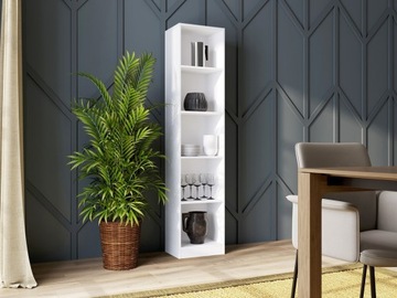 ОФИСНЫЙ КНИЖНЫЙ ШКАФ 40 см ДЛЯ КНИГ ПЕРЕДАТКИ ПОЛКА ШКАФ МЕБЕЛЬ МАТОВЫЙ БЕЛЫЙ