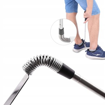 Рожок для обуви с длинной ручкой, регулируемый, нержавеющая сталь.