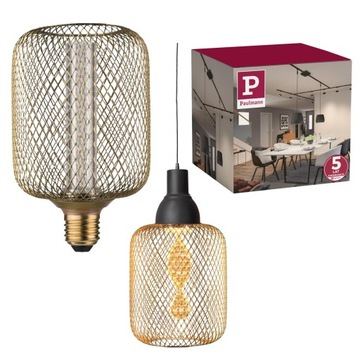 ŻARÓWKA LED Dekoracyjna Metalowa Siateczka Mosiądz Spiralna E27 PL29084