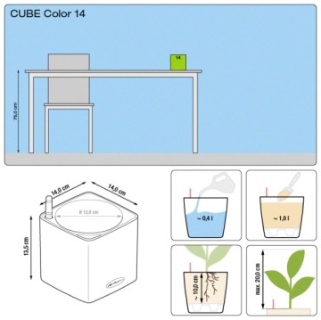 Вазон Lechuza Cube Color 14 белый