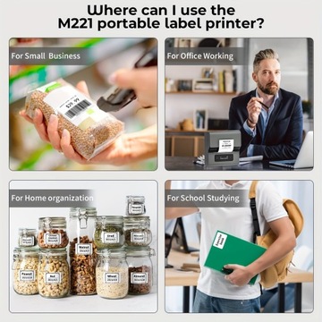 Phomemo Label Maker- With 3pcs Labels M221 Address Label Printer 3 Inch