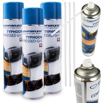 SPRĘŻONE POWIETRZE DO KOMPUTERA W SPRAYU 600ML x3