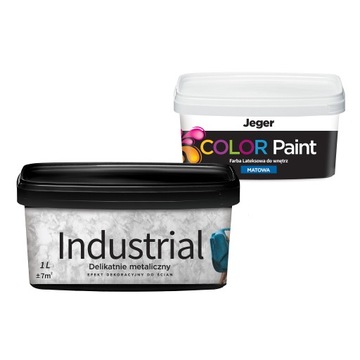 Zestaw Efekt Ścienny Metalizujący Industrial Chrom + Podkład P0532