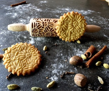 Wałek grawerowany do ciastek STOKROTKI