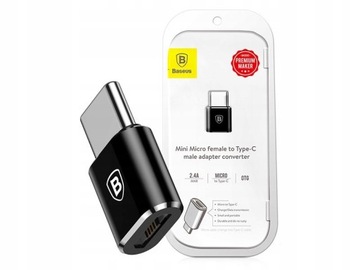 Адаптер Baseus Micro USB — USB Type-C, черный