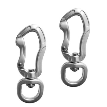 Aluminiowy karabińczyk z okrągłym oczkiem 76mm