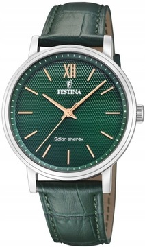 Zegarek męski FESTINA 20660/5 zielony klasyczny