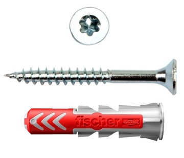 kołki fischer DUOPOWER 10x50mm + wkręty TORX 50szt