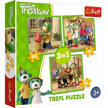 Puzzle 3w1 Zabawy Treflików Trefl 34838