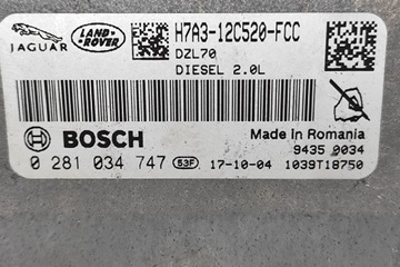 JAGUAR F-PACE X761 JEDNOTKA ŘÍDÍCÍ MOTOREM ECU H7A3-12C520-FCC 2.0D 1
