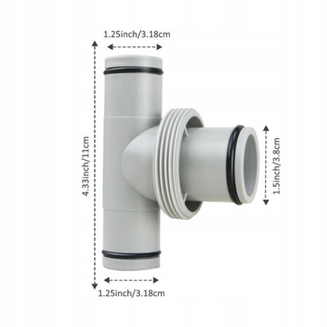 ТРОЙНИК ДЛЯ ШЛАНГА ДЛЯ БАССЕЙНА INTEX 38 ММ