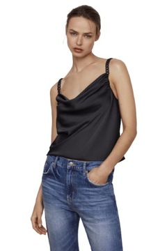 ZARA TOP DAMSKI CZARNY KLASYCZNY PROSTY XS 1HEX