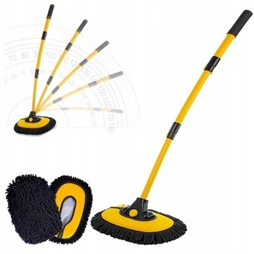 ТЕЛЕСКОПИЧЕСКАЯ ЩЕТКА ДЛЯ МОЙКИ АВТОМОБИЛЯ 2 В 1