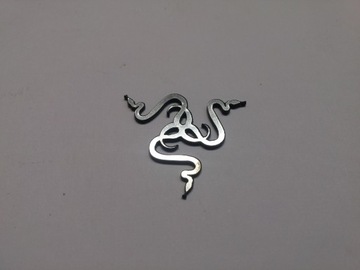 RAZER naklejka emblemat 30 x 30 mm *SREBRNA