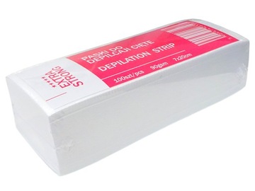 PASKI DO DEPILACJI WOSKIEM 90G MOCNE I GRUBE 100szt