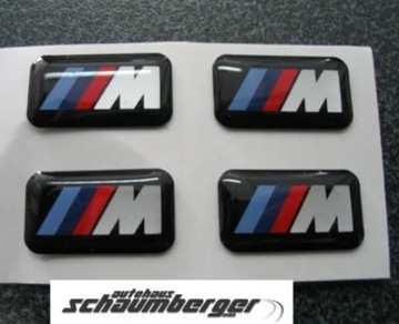 4 x znaczek Naklejka Emblemat Logo Felgi BMW M Pakiet oo