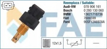 MANN CZUJNIK TEMPERATURY AUDI VW M12 X 1,5 2 PIN