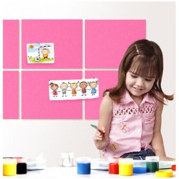 Tablica korkowa samoprzylepna RÓŻOWY 5x455x610mm