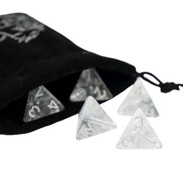 ZESTAW 2 KOSTEK K4 RPG SMOCZE JAJO KOŚĆ CZTEROŚCIENNA