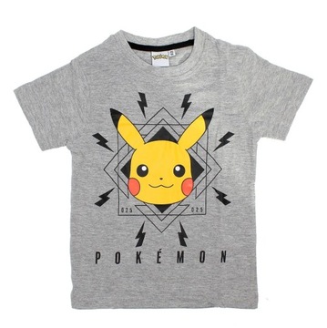 SZARA KOSZULKA PIKACHU POKEMON ORYGINAŁ 146-152