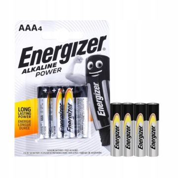 ЩЕЛОЧНЫЕ БАТАРЕЙКИ ENERGIZER AAA R3 LR03 ENERGIZER 4 ШТ ПАЛОЧКИ