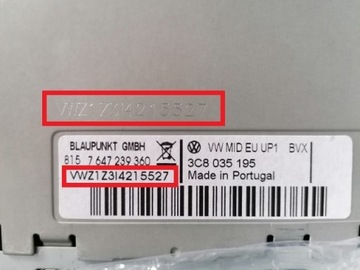 Декодирование VW Radio Navi Code RNS510 MFD MFD2