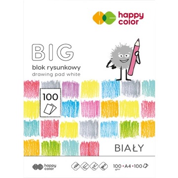 HAPPY COLOR BLOK RYSUNKOWY BIAŁY 100 KARTEK A4