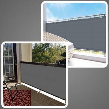 OSŁONA BALKONOWA 1X5m OSŁONA NA BALKON + UV 95% TARAS OGRODZENIE OCZKA