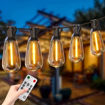 libtit Zewnętrzne lampy wiszące, LED, 35,5 m, 50+2 żarówek