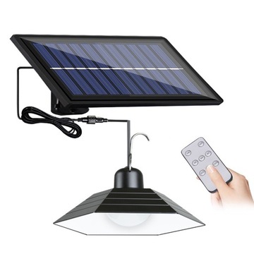 ŻYRANDOL WISZĄCA LAMPA SOLARNA LED OGRODOWA PILOT