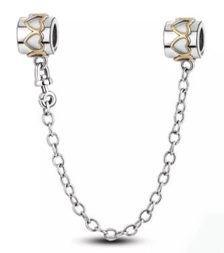 MD charms zawieszka łańcuszek złote serduszka S925