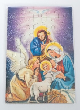 Puzzle Szopka Bożonarodzeniowa św.Rodzina z Aniołem 13 X 20 CM 40