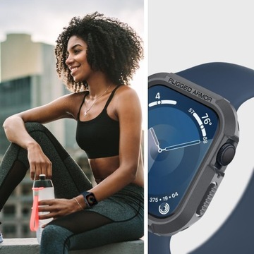 Чехол для Apple Watch 9/8/7/6/5/SE/4 44/45 мм Spigen Rugged Armor, чехол